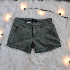 Green American Eagle Midi Shorts